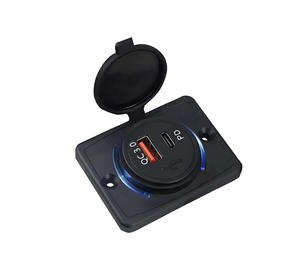 Factory Wholesale Custom Waterproof 12V 24V <b>C</b> Car USB <b>Port</b> <b>Charger</b> Socket Type-<b>C</b> Type-A 20W Output for Auto Boat Bus (PC - Product Image 1
