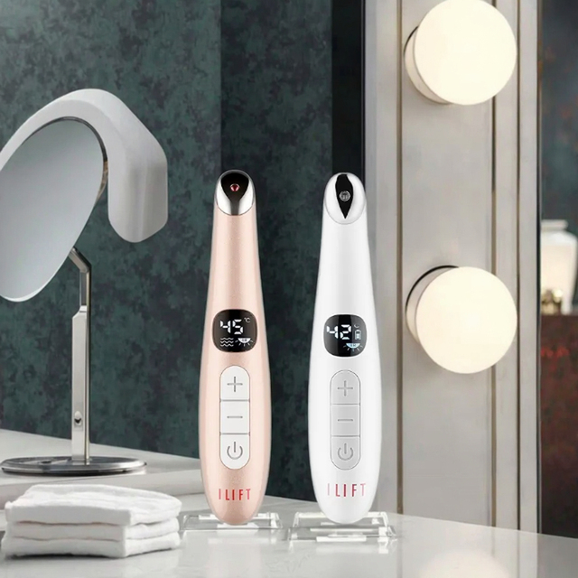 Red Light Therapy Wand High Frequency Eye Massager for Dark Circle Removal Skin Care Tool for Face Rejuvenation
