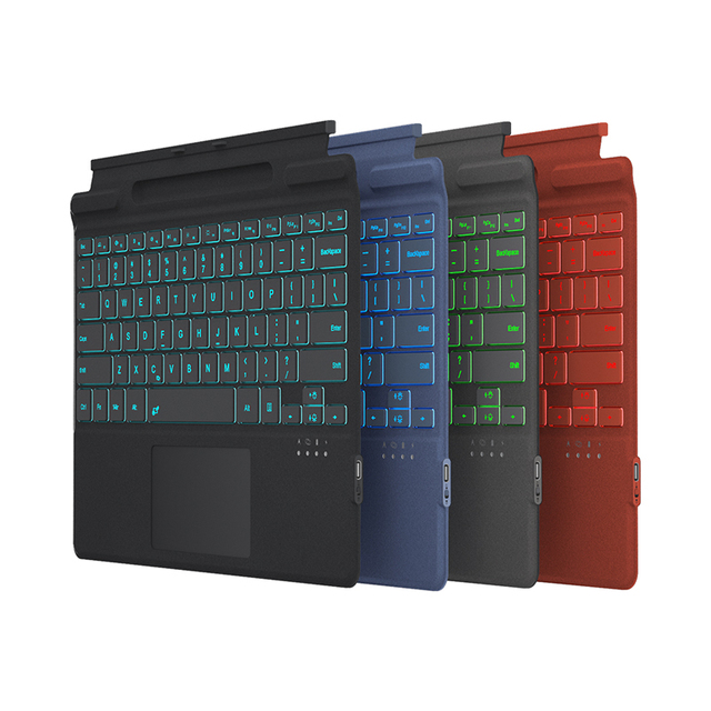 Surface Pro 9 Wireless Keyboard with Touchpad 7 Color Backlit for Microsoft Surface Pro 8/9/X