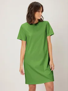 Abito T-Shirt Casual in Cotone OEM per <span class=keywords><strong>Donna</strong></span>, Manica Corta, Personalizzabile, Estivo, con Collo Rotondo - Product Image 2