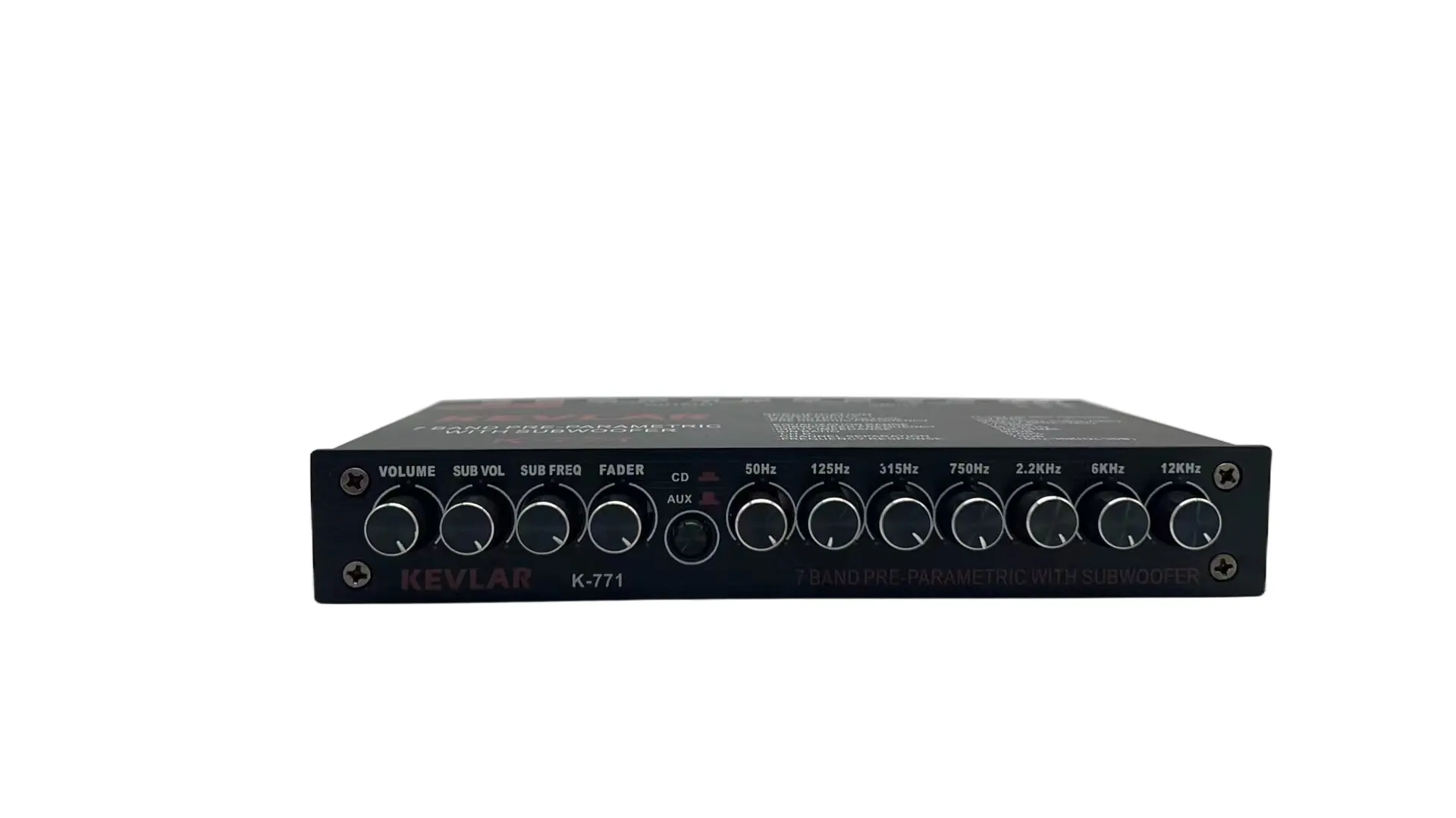 Equalizer Audio mobil Preamp 12V 7 Band, K-771 Equalizer Digital kualitas tinggi