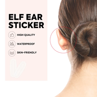 Pegatinas transparentes impermeables para orejas de elfo, accesorio de entrenamiento, parche cosmético para orejas, pegatinas de cara en V, corrección de orejas separadas