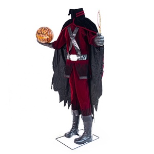 CZTSY Halloween Grande figurine de chevalier <span class=keywords><strong>citrouille</strong></span> sans tête électrique avec capteur de mouvement, matériaux variés, <span class=keywords><strong>pour</strong></span> adultes, <span class=keywords><strong>pour</strong></span> maison hantée et divertissement - Product Image 1