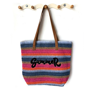 Bolsa de Praia de Crochê Macramê Personalizada e Durável para Mulheres, FZSTB63, com Fecho de Zíper - Product Image 5