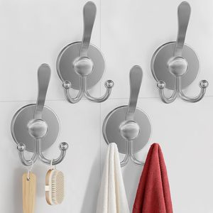 2 gói màu đen nhiệm vụ nặng nề hút cốc móc tắm không có khoan khăn móc hút chân không điện phòng tắm tường nhà bếp kính gương móc - Product Image 6