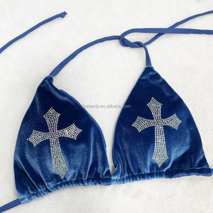 B034 nuevo diseño traje de baño ropa de playa Sexy Casual traje de baño a juego conjunto pareja Bikini brillante - Product Image 4