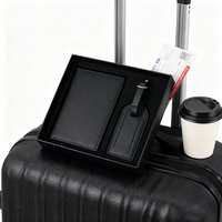 Ensemble de porte-passeport en cuir, organiseur de billets de voyage minimaliste, étiquette à bagages, coffret cadeau, portefeuille, organiseur de billets, étiquette à bagages, coffret cadeau