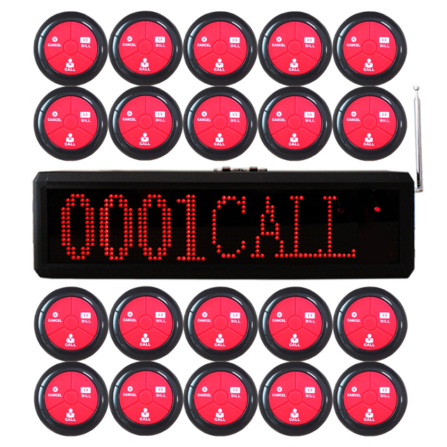 Hospital Nursing Home Restaurant Wireless Pager Nurse Waiter Button Wireless Call System One-click Call