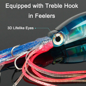 DORISEA 140mm 40g 3D impreso ojos realistas Artificial plástico duro calamar señuelo flotante luminoso mar pesca cebo condición nuevo" - Product Image 4