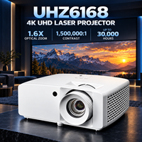 Projecteur laser 4K Optoma UHZ6168 4000 lumens avec zoom optique 1,6x HDR HLG pour installation en home cinéma et salle de conférence