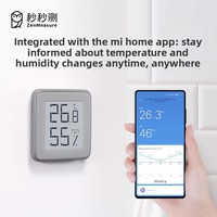 Termometer Higrometer Miaomiaoce MHO-C401 Layar E-Ink Dinding Magnetik Kreatif Pengukur Kering dan Basah untuk Rumah