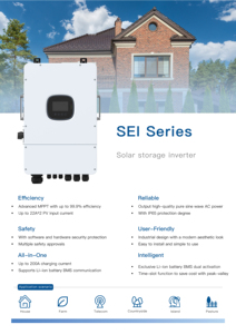 การออกแบบ <span class=keywords><strong>MPPT</strong></span> คู่8KW SEI-8-12K-SP เดี่ยว/สามเฟส <span class=keywords><strong>srne</strong></span> 12KW 10KW เวอร์ชั่น EU US อินเวอร์เตอร์แบบขนาน + โมดูล WIFI - Product Image 6