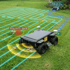 Cortacésped Robótico <span class=keywords><strong>con</strong></span> GPS y Control Remoto, Cortacésped Eléctrico <span class=keywords><strong>con</strong></span> Mapeo Automático y Giro Cero para Jardines, Granjas y Explotaciones Agrícolas - Product Image 1