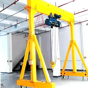 High Quality Indoor Trackless 2 Ton Electric Mobile Portable Gantry Crane