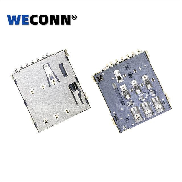 WECONN WL-SIM137-12N 6PIN+1 H=1.37mm Push-Push Detect Switch Nano SIM Card Connector Socket Extender RoHS/REACH Approved Smart