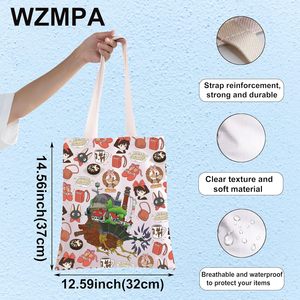 Sac fourre-tout Anime WZMPA <span class=keywords><strong>Kiki</strong></span>'s, cadeau pour les fans <span class=keywords><strong>de</strong></span> <span class=keywords><strong>Kiki</strong></span> et <span class=keywords><strong>Jiji</strong></span>, sac d'épicerie réutilisable avec le <span class=keywords><strong>chat</strong></span> noir <span class=keywords><strong>Jiji</strong></span>, marchandise magique Gil <span class=keywords><strong>Kiki</strong></span> - Product Image 2