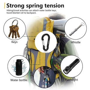 <span class=keywords><strong>Moschettone</strong></span> Pullther 5cm in Lega di Alluminio Multiuso per Campeggio, <span class=keywords><strong>Arrampicata</strong></span>, Portachiavi e Accessori da Pesca - Product Image 4