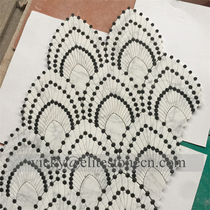 Gelenkige Carrara Weiß-Beige Travertin Steinmosaik-Fliesen Scarpa Innendesign-Lösung für Küche & Bad - Product Image 5