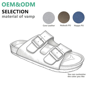 Sandali in <span class=keywords><strong>sughero</strong></span> da coppia in tinta unita da esterno con stampa personalizzata da <span class=keywords><strong>donna</strong></span> nuovo Design antiscivolo pantofole piatte da <span class=keywords><strong>donna</strong></span> - Product Image 1