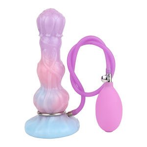 Perles anales gonflables en silicone, design alien, faux dilatateur de pénis pour adultes - Product Image 1
