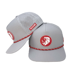 Relicstar Gorra de Béisbol de Lujo de 5 Paneles con Visera Curva Estructurada, Impermeable, con Parche de PVC y Logotipo Bordado, Gorra de Golf con Cuerda - Product Image 1