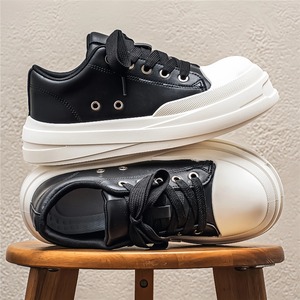 Chaussures décontractées polyvalentes à semelle épaisse pour le printemps, l'automne et l'hiver, chaussures rehaussantes pour hommes et femmes à bout large - Product Image 5
