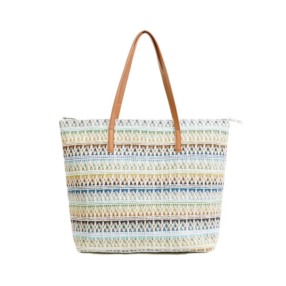 Sac fourre-tout blanc à pois en papier tressé noir sac à main d'été plage vacances sac fourre-tout en paille