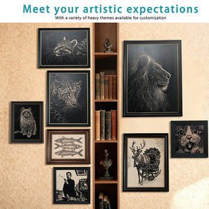 Ручная роспись, Современная Настенная картина переменного/постоянного тока, масляный портрет в деревянной раме с принтом для декора дома или ванной комнаты - Product Image 6