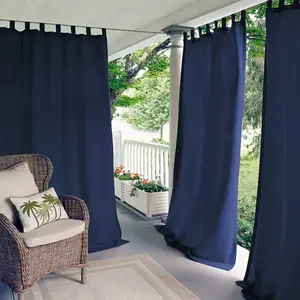 Ready Made Curtain UV Resistant Waterproof Heavy Weight Canvas Patio Outdoor Curtain