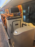 Autocar de tourisme diesel haut de gamme Tenglong avec toilettes, 51 sièges, 12,5 mètres, pare-brise double étage