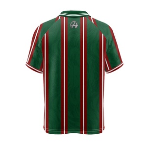 Kaos Retro sepak bola profesional pria, pakaian sepak bola bahan jala Vintage - Product Image 2