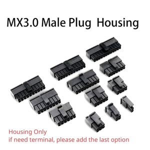 MX3.0 Micro 5557-3,0mm doble fila 2*1p-2x2/3/4P 43025-P pestillo macho enchufe carcasa conector Terminal Molex 43030 Equiv - Product Image 2