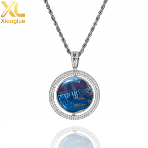 Wholesale New Arrival 18k Gold Plated Hiphop <b>Iced</b> <b>Out</b> 5a Cz Custom Bling Bling Photo Pendants - Product Image 2