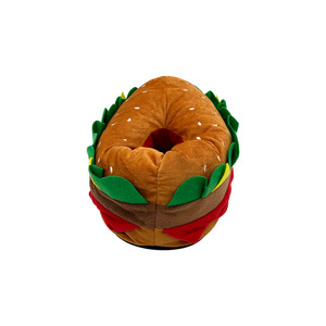 Zapatillas de hamburguesa con queso y Hamburguesa de felpa para adultos en forma de comida hogar cálido novedad dibujos animados algodón zapatillas divertidas - Product Image 5