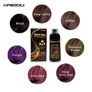 Tinte Capilar Natural Negro Profesional Meidu, Champú para Cubrir Canas con Burbujas de Jengibre y Plantas, 500 ml, 3 en 1, a Base de Hierbas - Product Image 5