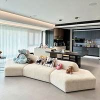 Canapé modulaire sectionnel en tissu chenille, canapé d'angle en forme de L, grand ensemble de canapés modulaires pour salon