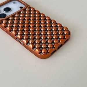 Galvanoplastia naranja cuentas hueco disipación de calor funda de teléfono perla TPU funda de teléfono suave para <span class=keywords><strong>iPhone</strong></span> 17 16 15 14 <span class=keywords><strong>13</strong></span> <span class=keywords><strong>Pro</strong></span> Max - Product Image 2