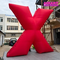 Grand panneau gonflable en forme de lettre pour événements de marque et décoration de centres commerciaux, ballon géant gonflable en forme de lettre X pour la rue