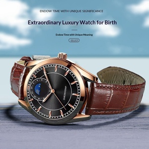 Yinlang/INRA Nouvelle montre pour homme à quartz analogique en acrylique 10 mm, style européen 5809 Helios, résistante à l'<span class=keywords><strong>eau</strong></span> 30M - Product Image 3
