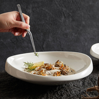 Assiettes en porcelaine et bols à salade/pâtes en céramique, compatibles micro-ondes et lave-vaisselle, assiettes de mariage personnalisées pour hôtels et réceptions