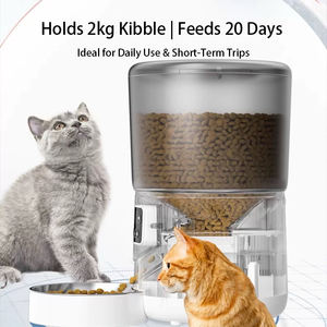 독특한 디자인의 인터랙티브 스테인리스 스틸 스마트 급식기, 강아지와 고양이를 위한 카메라 앱 제어 기능이 있는 자동 와이파이 급식기 - Product Image 2