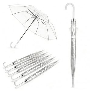 Parapluie publicitaire personnalisé Ys564 portable en PVC transparent avec logo, pas cher, coloré, cadeau promotionnel - Product Image 1