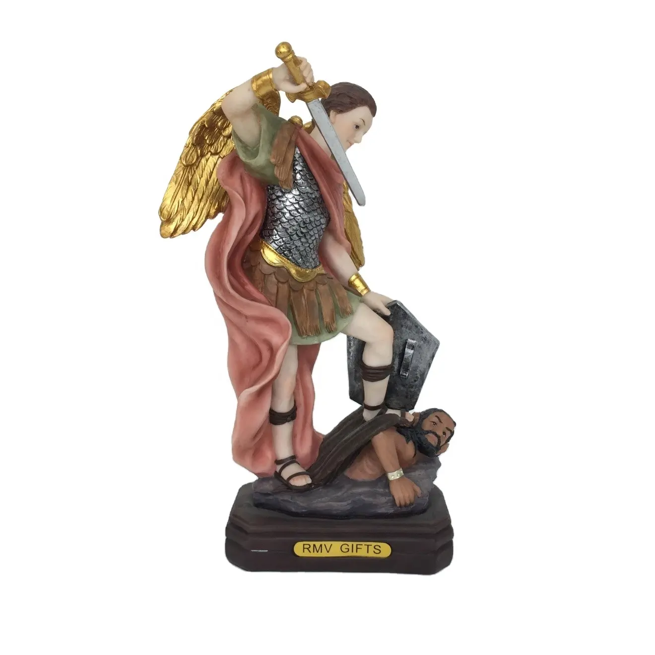 Custom Resin Saint Michael Catholic Religious Items Archangel Michael Statue Home Decor Resin Crafts Chinese Factories
