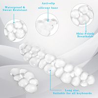 Repose-poignets et support de bras pour clavier et souris en mousse à mémoire de forme, style anime, 10x4 pouces, blanc, pour le gaming/le bureau