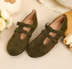 Chaussures plates personnalisées pour fille, chaussures plates en daim pour enfants - Product Image 4