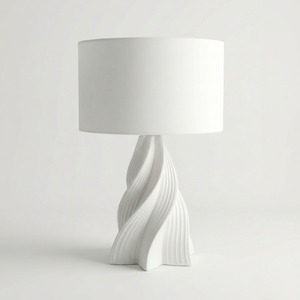 Lampe de table en céramique postmoderne, design créatif, feuille en tissu doré, abat-jour en verre moderne, lumière blanche, électrique, pour usage domestique - Product Image 4
