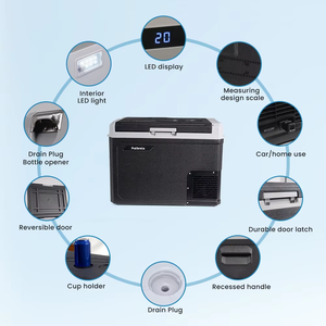 Excellent rapport qualité-prix : Congélateurs 40L 12V/24V AC 110-220V avec contrôle par application, compresseur basse consommation, réfrigérateur de voiture double zone pour camping et extérieur - Product Image 2