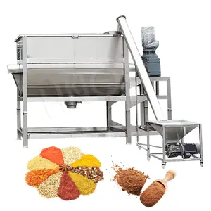 100 Kg Jacket Heated Ribbon Blender 300kg Dry Powder Stainless Steel Horizontal Food Mix Machine