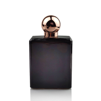 Flacon de parfum de luxe personnalisé avec logo sérigraphié à chaud, flacon de parfum vide noir de 100 ml avec boîte