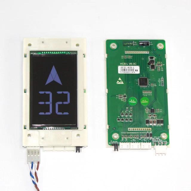 High Contrast Custom 7 Segment STN LCD Display with Blue Backlight for Hotel Elevator Use